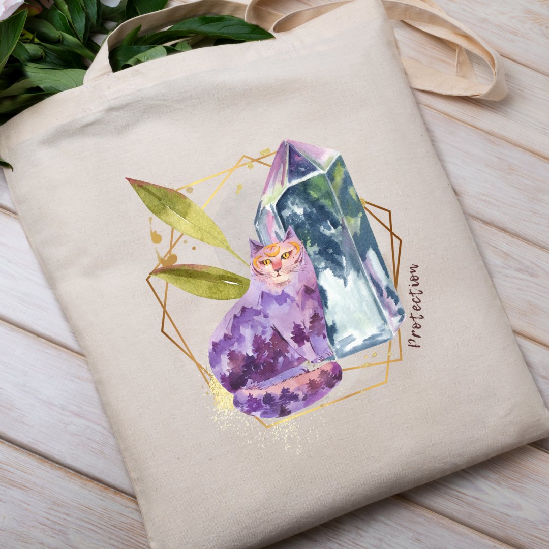 Cat Protection Tote Bag | Wildlife Gem Collection