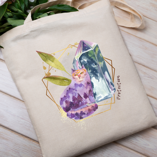 Cat Protection Tote Bag | Wildlife Gem Collection