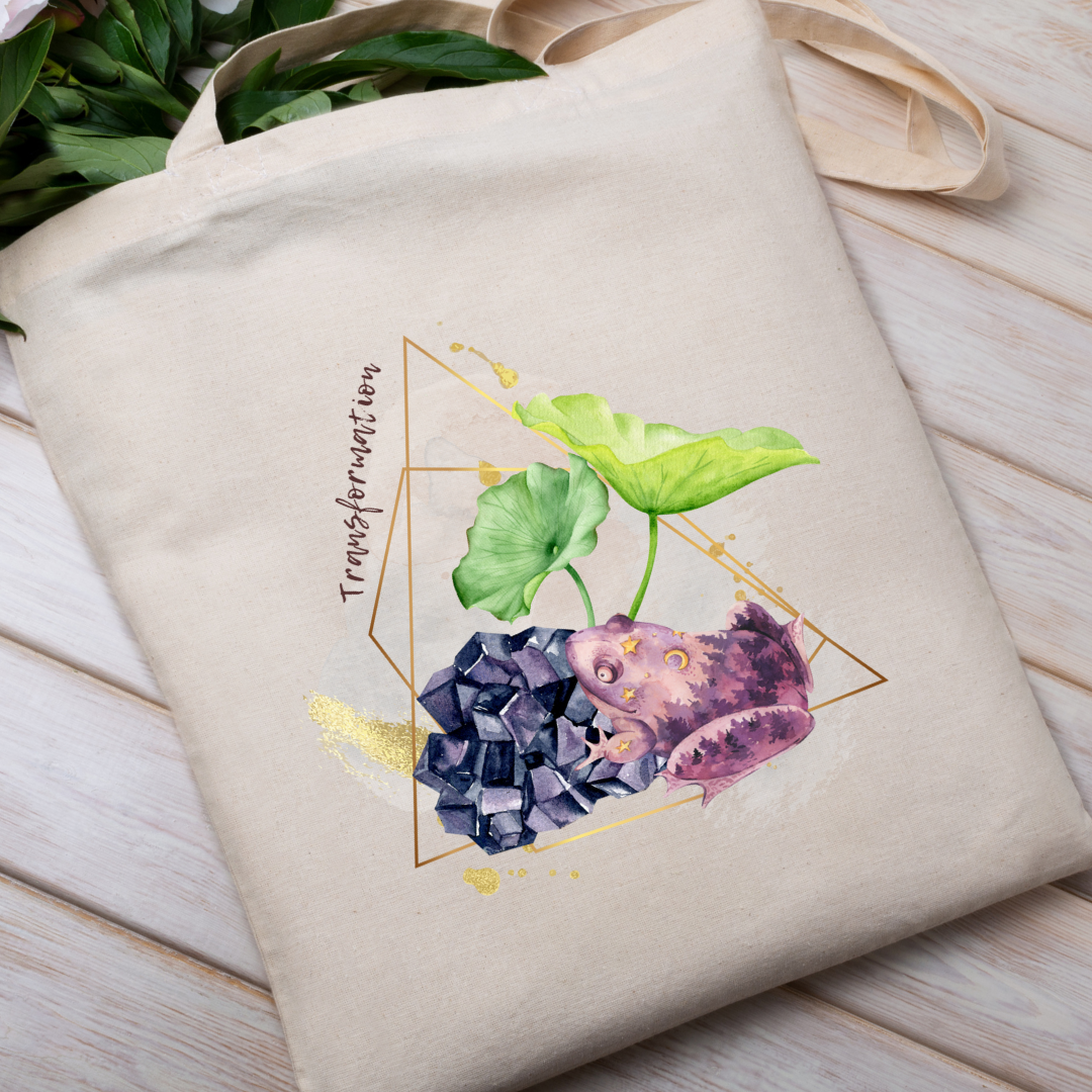 Frog Transformation Tote Bag | Wildlife Gem Collection