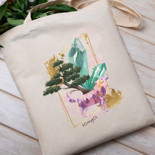 Wolf Protection Tote Bag | Wildlife Gem Collection